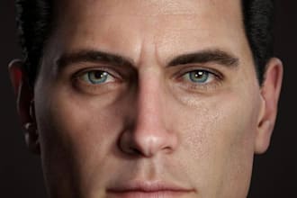 do 3d realistic character, 3d metahuman, character design, 3d character, daz3d