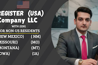 register US llc and get your ein number for non US resident