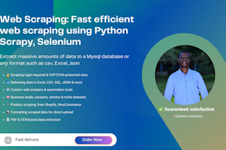 perform web scraping and export data to a mysql database