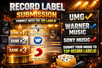 submit your music to top major record labels for your signing process