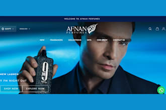 build perfume shopify store cologne, arab scent fragrance store perfume website