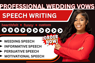 craft heartfelt wedding vows or a memorable wedding speech for your big day