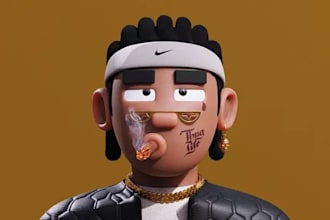 design detailed 3d nft character set ready for minting gaming model or animation
