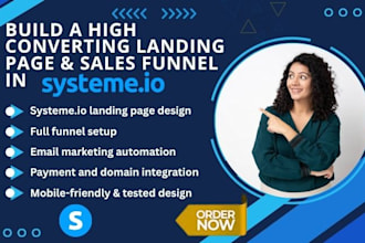systeme io sales funnel and landing page setup