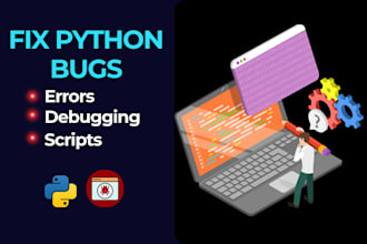 find and fix python bugs, errors, and code issues within 24 hours