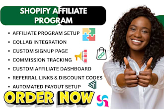 setup shopify collabs goaffpro affir uppromote referral candy affiliate program