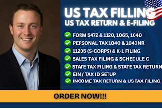 do us tax filling, us tax returns, llc tax, business tax 1120 5472 1040 cpa