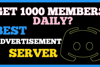 advertise, boost and grow your discord server, organic growth to get real member