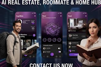 develop ai real estate app, ai roommate finder app, houzi app, room booking app