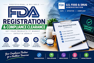 handle fda medical device, cosmetics and otc product listing for non US
