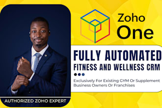zoho one fitness e commerce, inventory, gym membership website zoho landing page