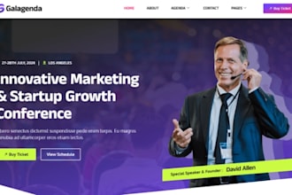 design wix event website conference event planner ticket booking website