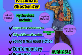 ghostwrite engaging, original stories, and transform your ideas