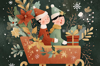 create festive holiday christmas design illustration
