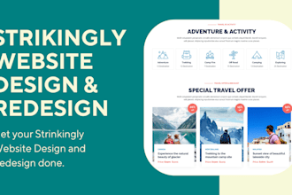 design strikingly website, strikingly website redesign with strikingly