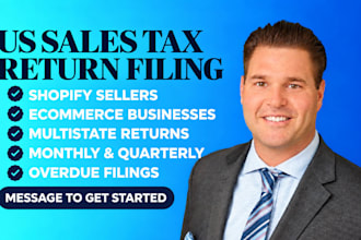 prepare and file US sales tax returns for shopify and ecommerce sellers