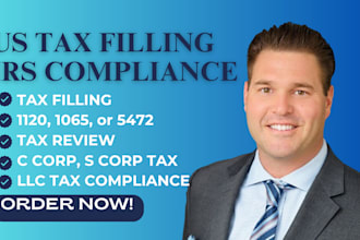 file llc s corp c corp income tax returns and handle multi state sales tax