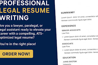 write legal, lawyer, attorney, paralegal, barrister, judge, litigator resume