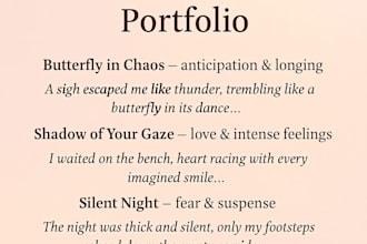 write emotional and creative words letters texts