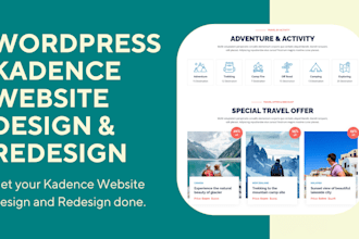 do kadence website design and redesign wordpress  with kadence blocks kadence