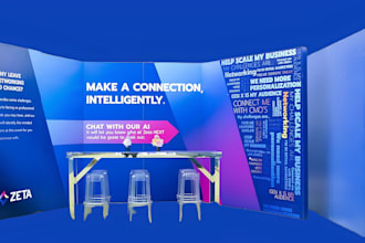 design trade show booth, backdrop, exhibition stand, tent, roll up banner kiosk