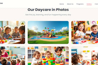 create daycare website, preschool website, childcare website and kindergaten web