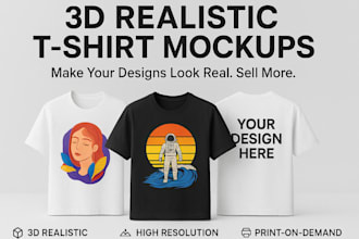 create stunning 3d t shirt mockups premium realistic 3d tshirt mockups for brand