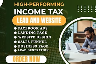 deliver income tax leads income tax landing page income tax website in tax leads