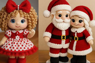 craft handmade soft cuddiy custom plush stuffed crochet pattern plushie dolls