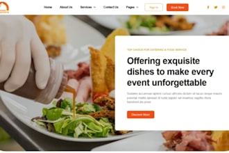 design redesign wix restaurant catering site food delivery private chef website