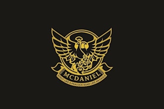 design family crest coat of arms heraldic logo