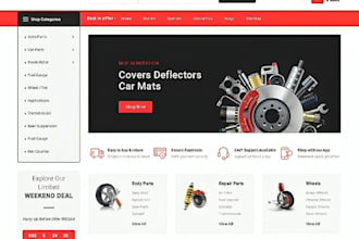 design shopify auto part store shopify automotive part auto part ecommerce store