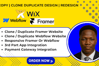 duplicate clone copy framer website wix webflow website design