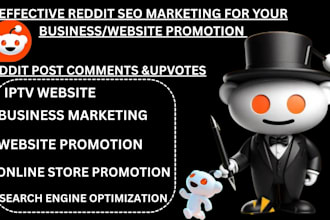 promote your iptv app, ai website, stan store crypto with reddit seo marketing