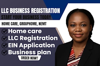 register startup home care, grouphome, nemt or aba business as llc and get ein