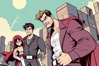 draw comic book in any style based on your script