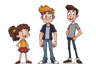 draw you a cartoon character illustration in various style