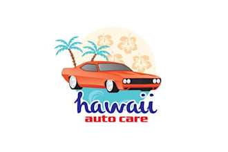 make classic iconic logo image for hawaii auto care industry