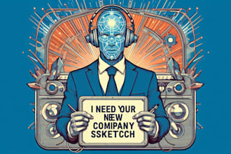 do sketch retro futuristic artworks, podcast covers, brand, clothing brand logo