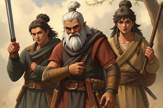 design and illustrate realistic characters