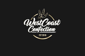 design west coast hip hop themed brownie company logo