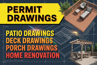 design a professional deck, patio, or porch with city permit ready drawings