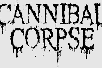 design an unreadable extreme metal logo