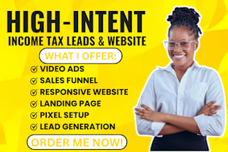 income tax leads income tax website income tax sales funnel income tax leads