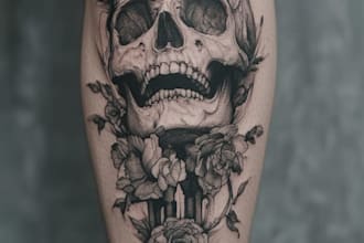 custom an abstract black tattoo design