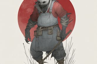 draw a terrifying horror character art illustration
