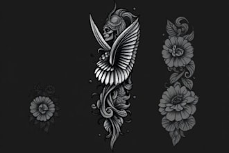 create a tattoo design of tattoo sleeve