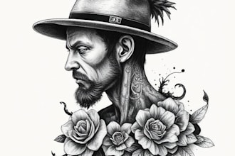 create unique realism tattoo design with my style
