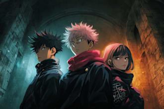 draw you in anime jujutsu kaisen manga anime style