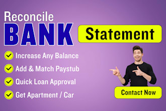 reconcile bank statement PDF to editable format